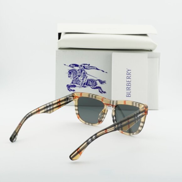 Burberry BE4431U 412287 Square Sunglasses - Vintage Check/Grey main image 6